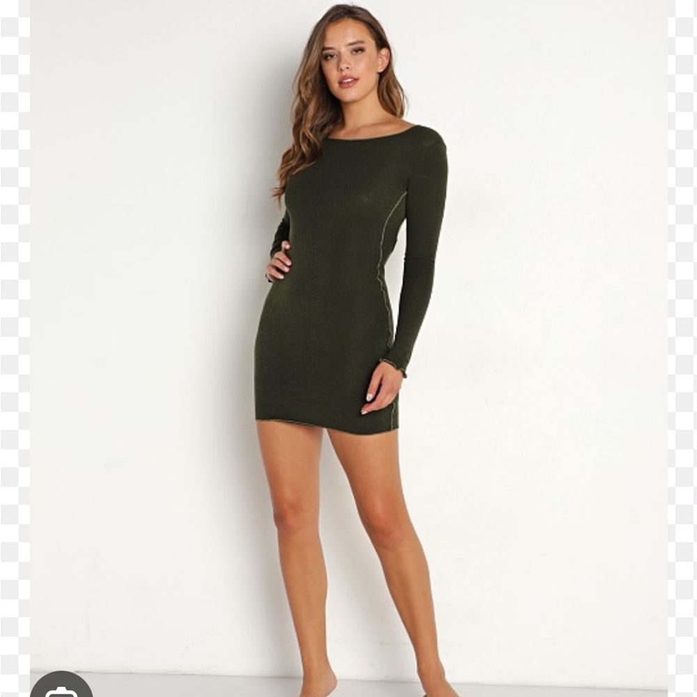 Indah xs green long sleeved dress, brand new with tags